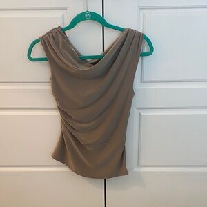 Aritzia Babaton Tan Drape top